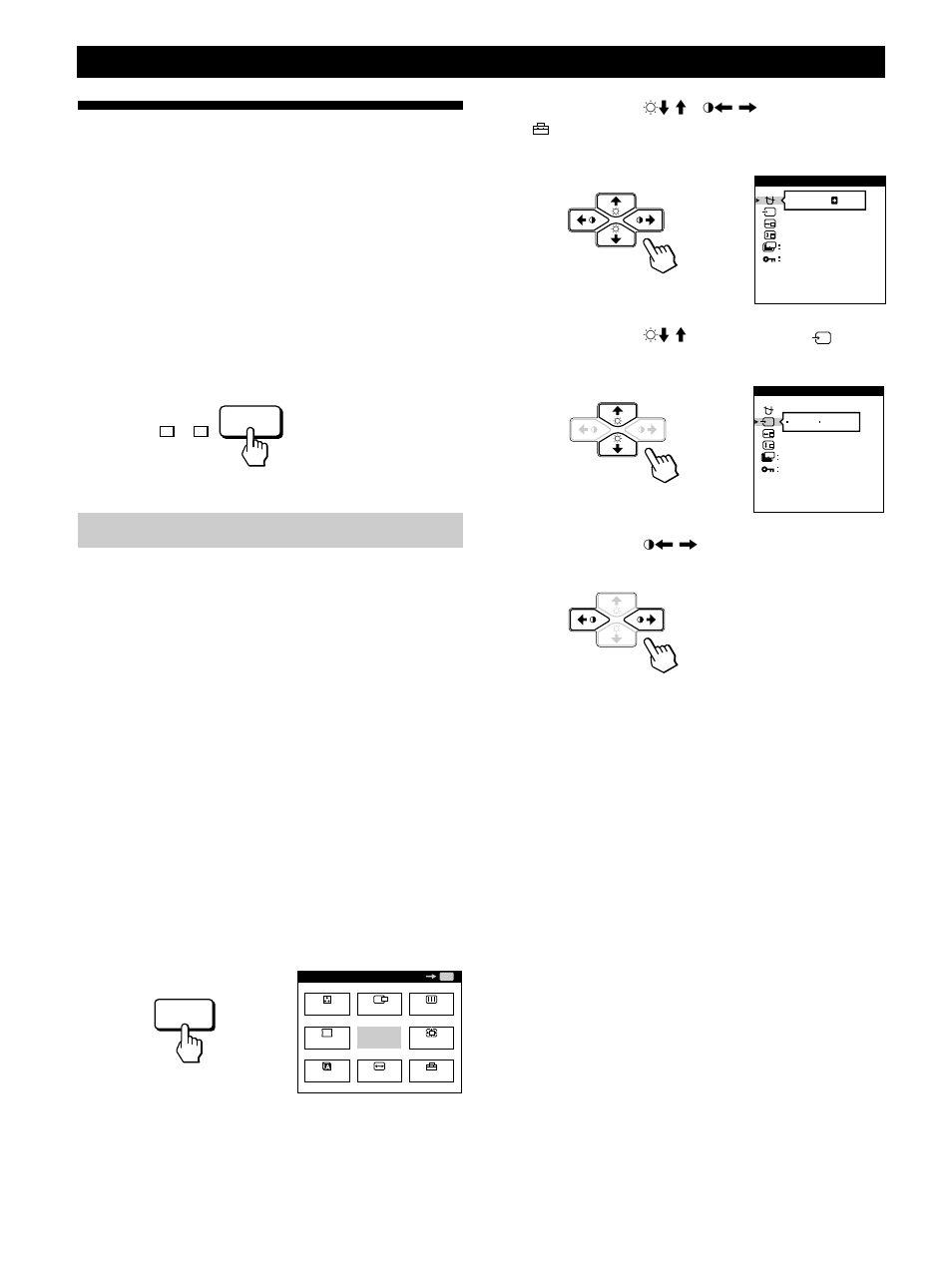 Selección de la señal de entrada, Procedimientos iniciales 2, Selección de modo de la señal de entrada | Sony CPD-520GS User Manual | Page 48 / 64