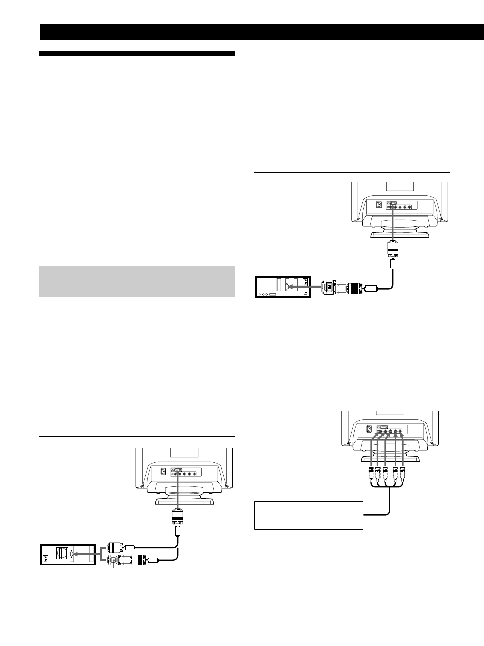 Setup, Getting started, Step 1: connect the monitor to the computer | Sony CPD-520GS User Manual | Page 6 / 64