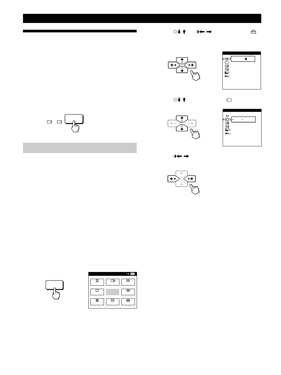 Selecting the input signal, Getting started, Selecting the input signal mode | Sony CPD-520GS User Manual | Page 8 / 64