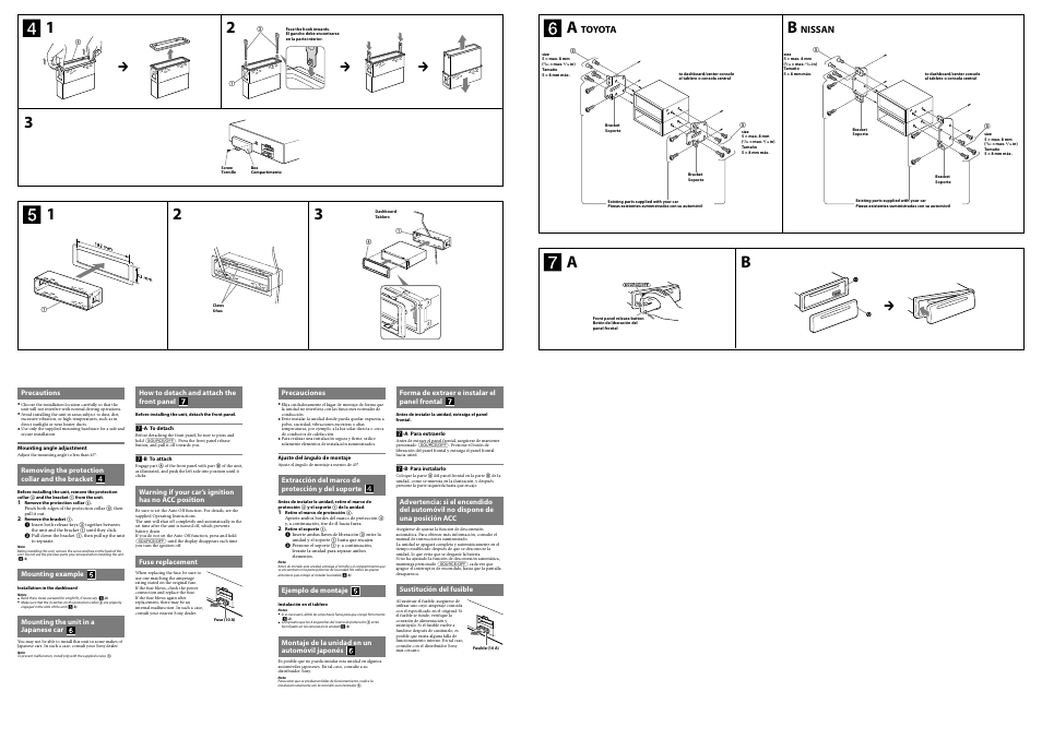 Toyota, Nissan | Sony CDX-GT565UP User Manual | Page 2 / 2