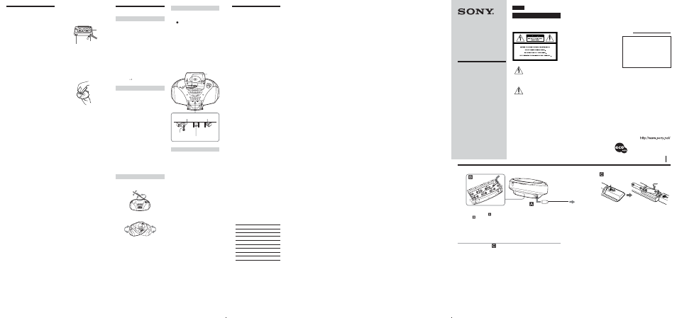 Sony CFD-S300 User Manual | 2 pages