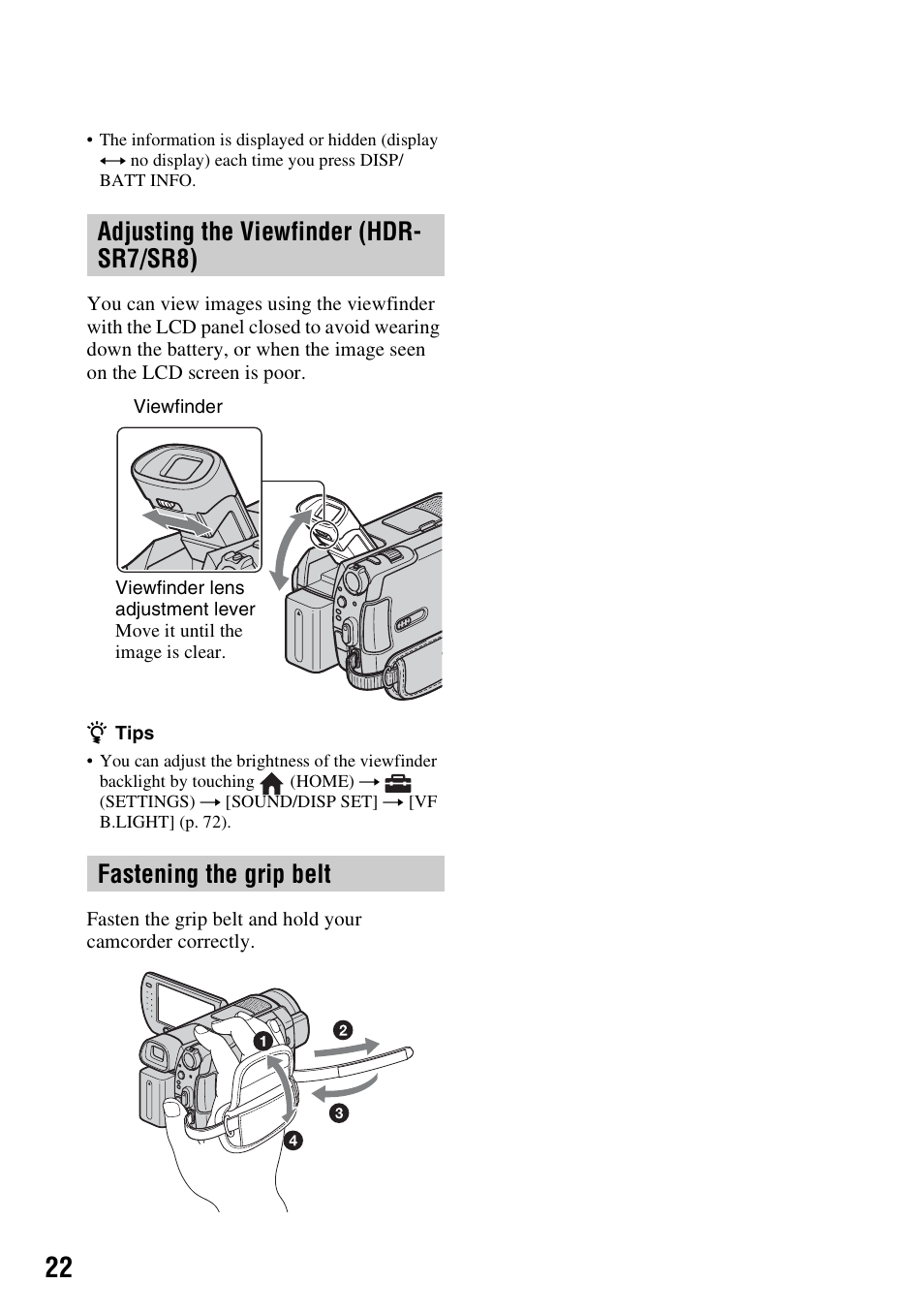 Sony HDR-SR5 User Manual | Page 22 / 118