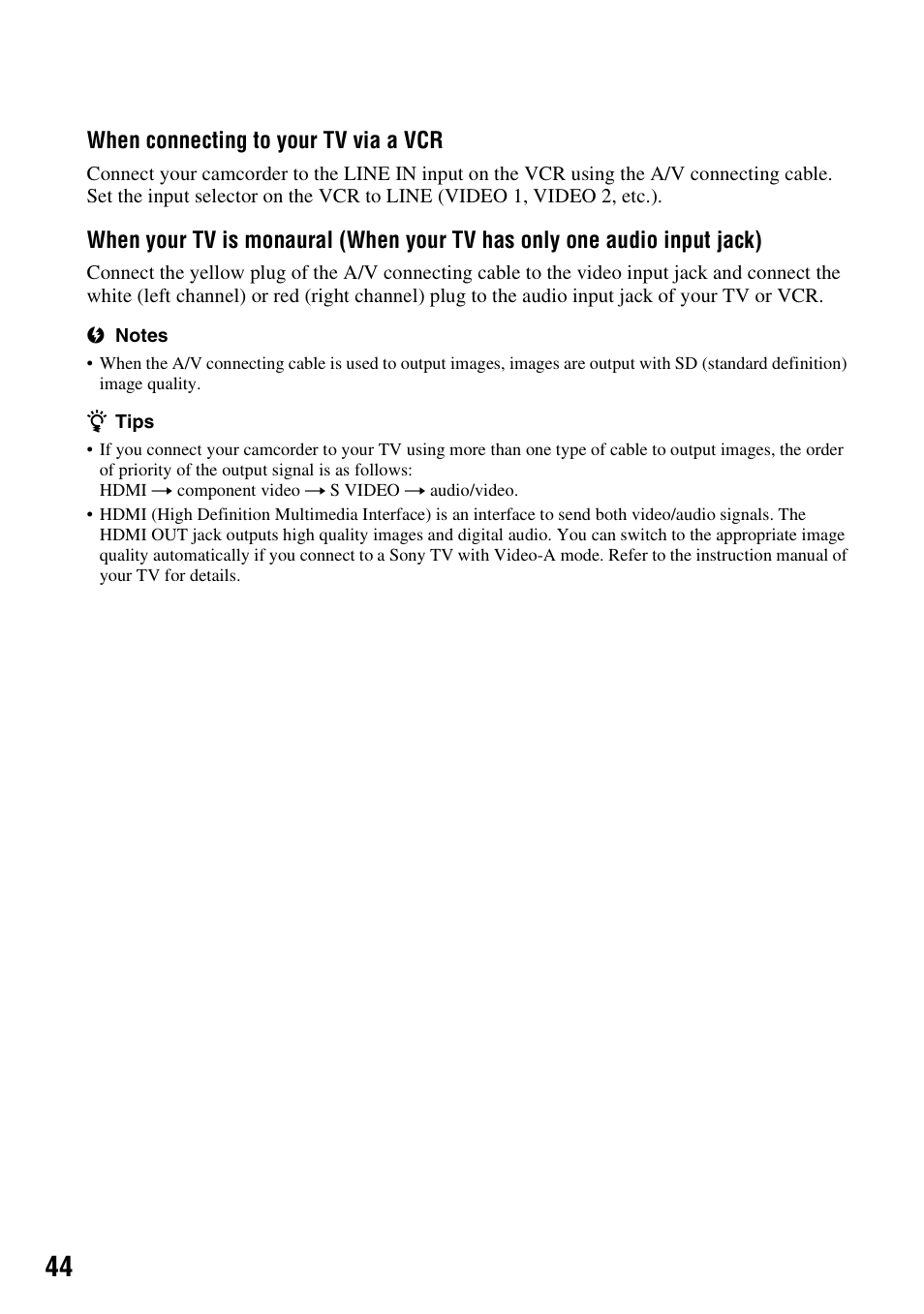 Sony HDR-SR5 User Manual | Page 44 / 118