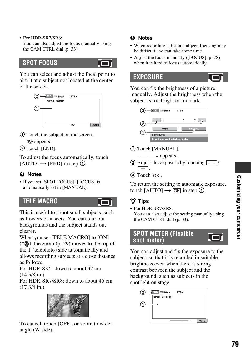 P. 79) | Sony HDR-SR5 User Manual | Page 79 / 118