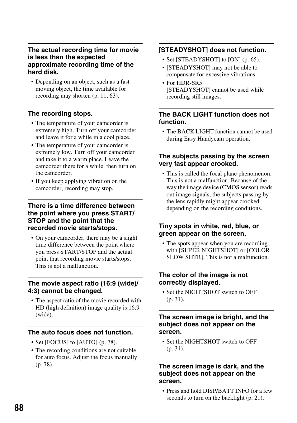 Sony HDR-SR5 User Manual | Page 88 / 118