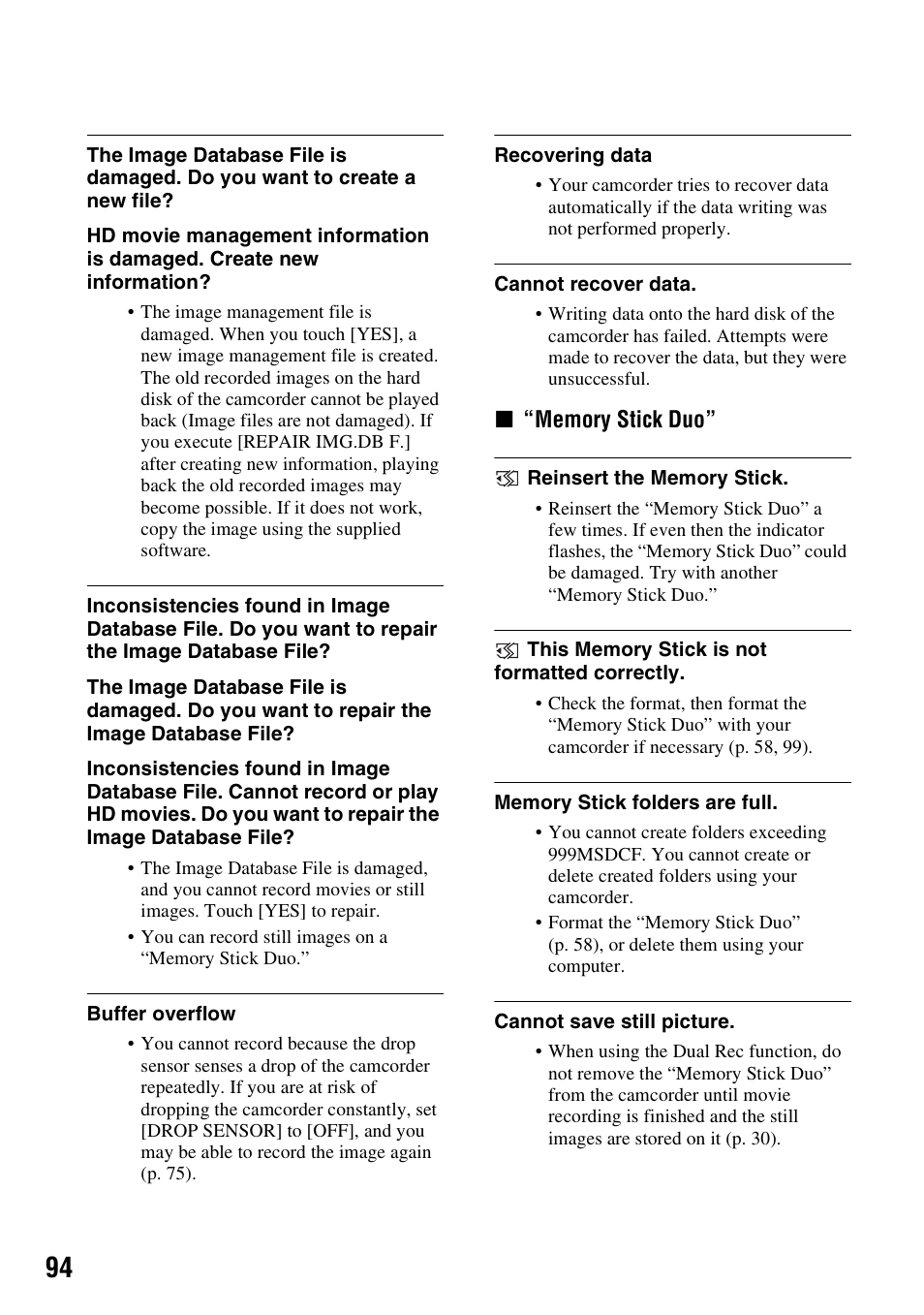 Sony HDR-SR5 User Manual | Page 94 / 118