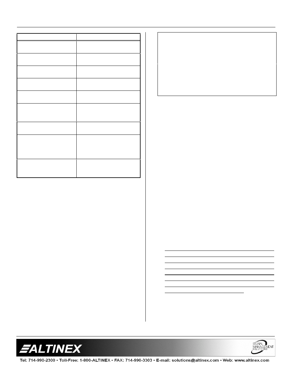 Matrix switchers | Altinex 400-0026-004 User Manual | Page 10 / 24