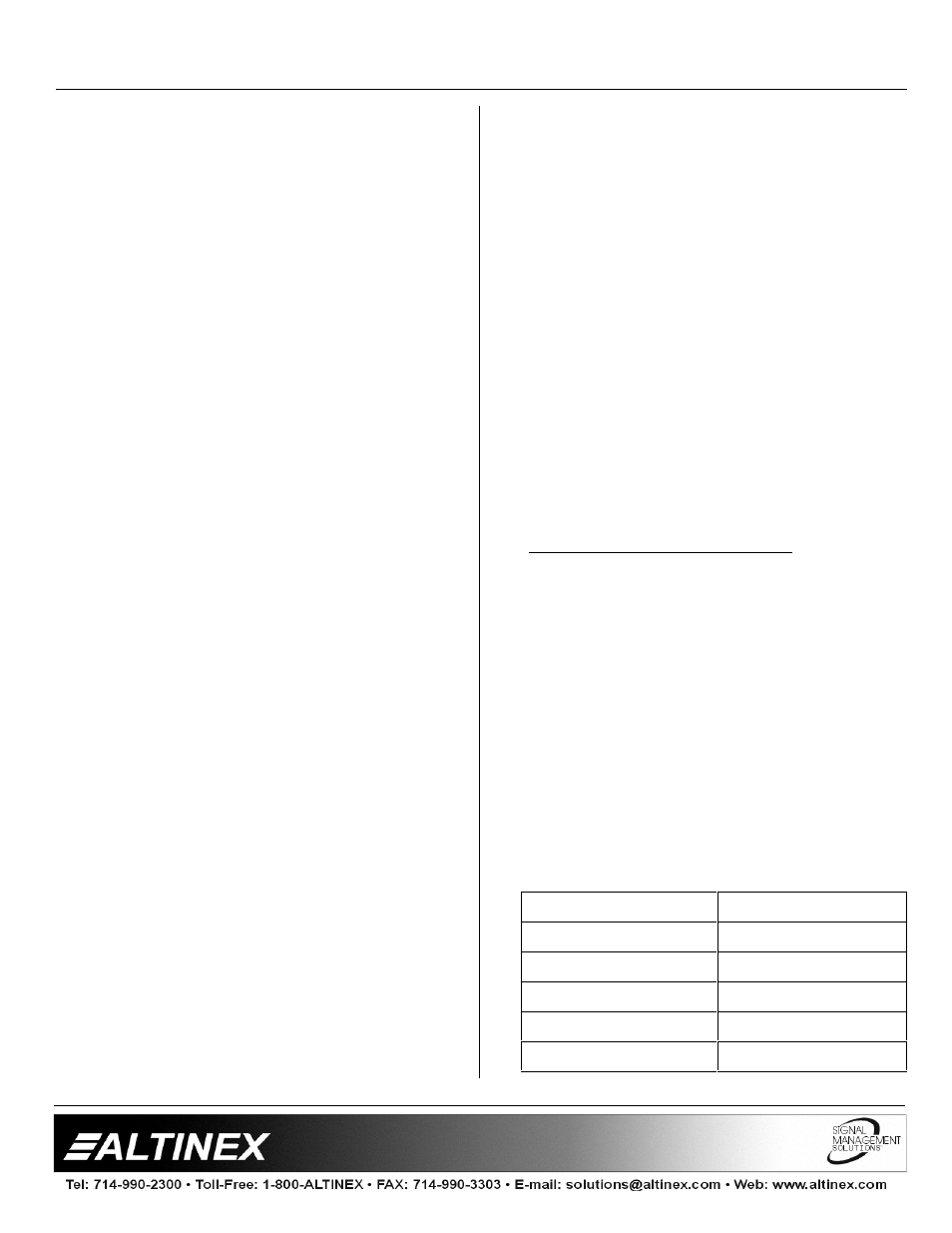 Matrix switchers | Altinex 400-0026-004 User Manual | Page 18 / 24