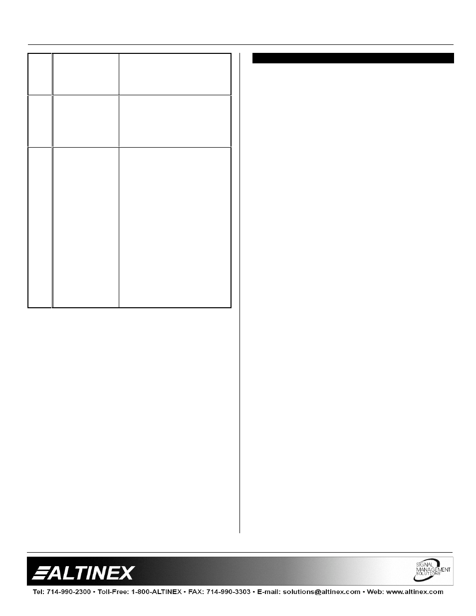 Matrix switchers | Altinex 400-0026-004 User Manual | Page 23 / 24