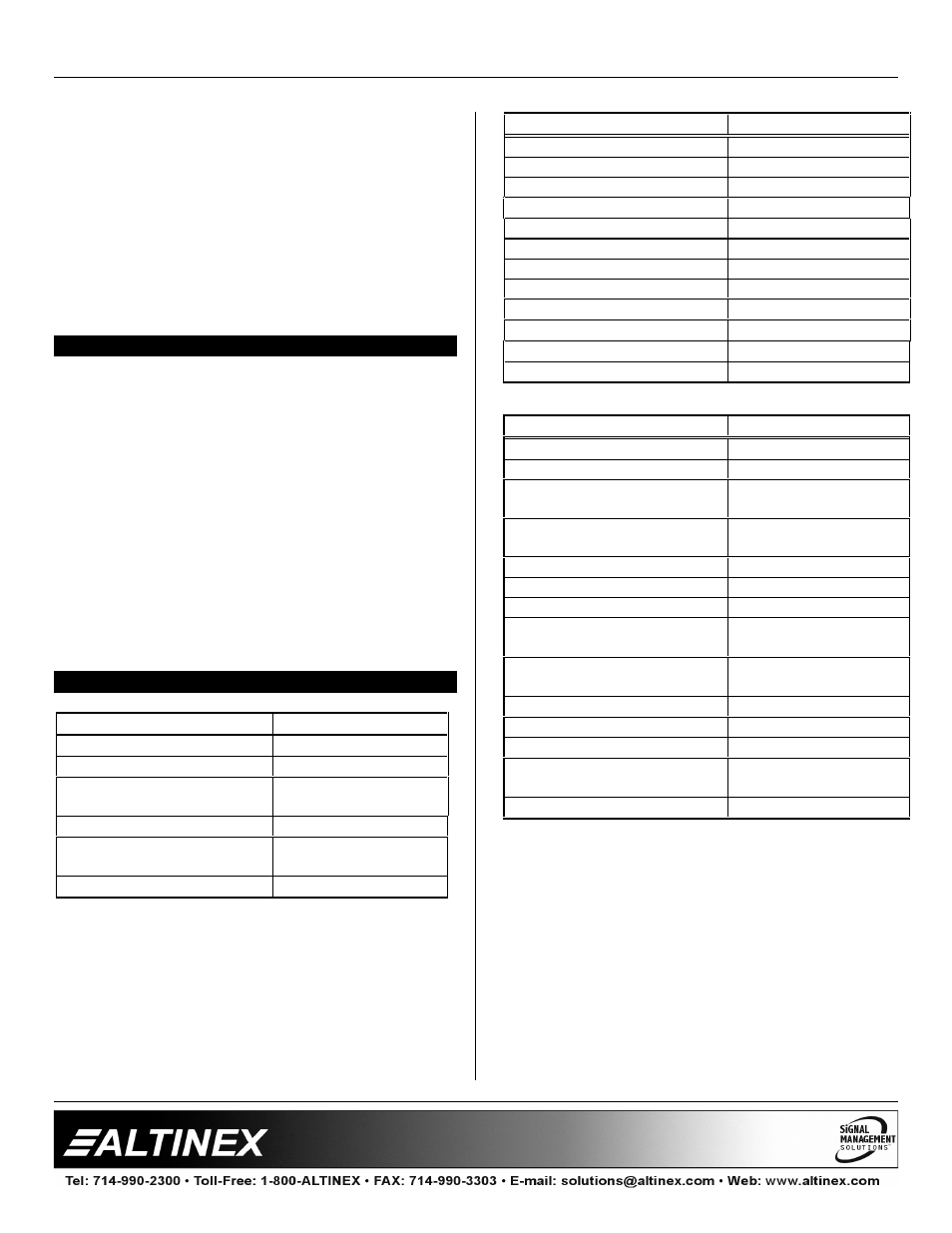Distribution amplifiers | Altinex DAA0106-V0A2 User Manual | Page 4 / 9