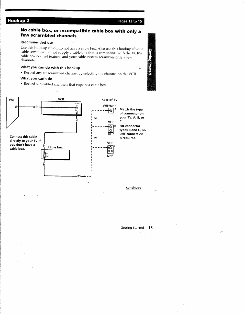 Hookup 2 | Sony SLV-798HF User Manual | Page 12 / 94