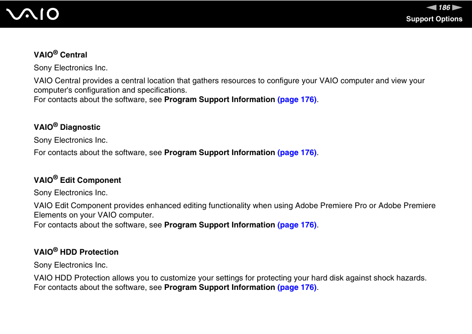 Sony VGN-C210E User Manual | Page 186 / 189