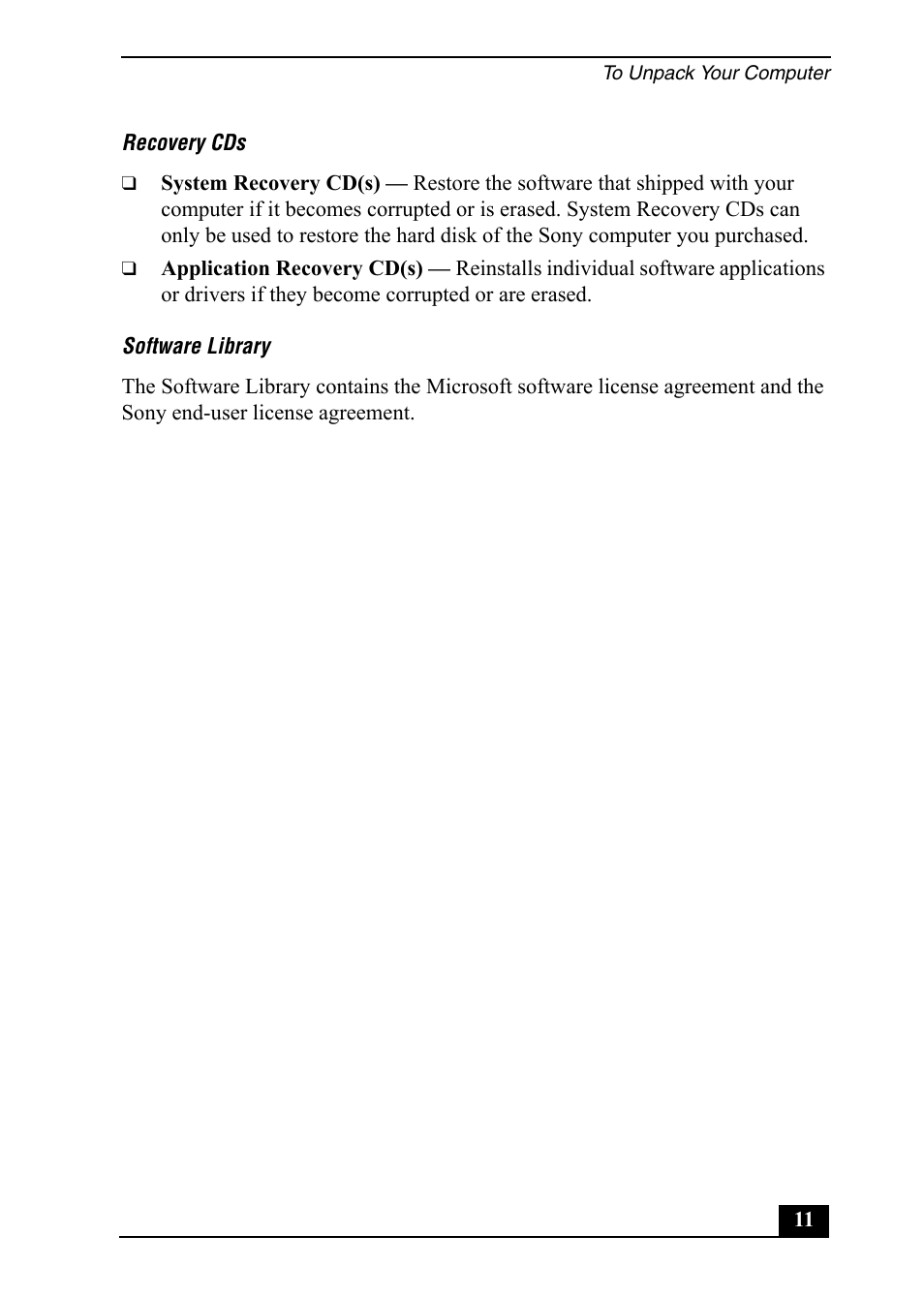Sony PCV-RX752 User Manual | Page 11 / 72
