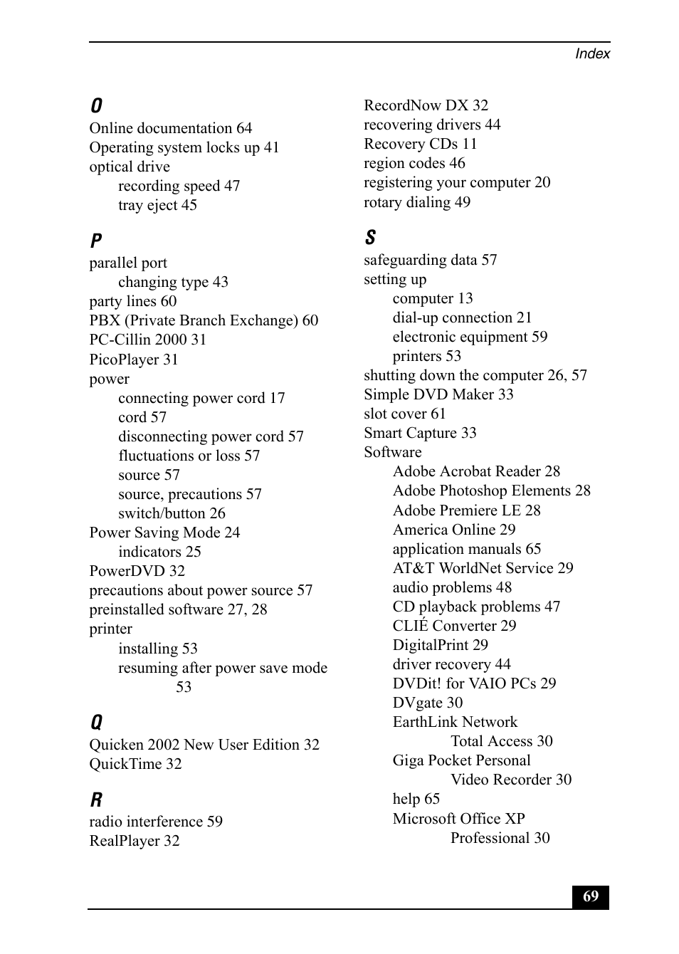 Sony PCV-RX752 User Manual | Page 69 / 72