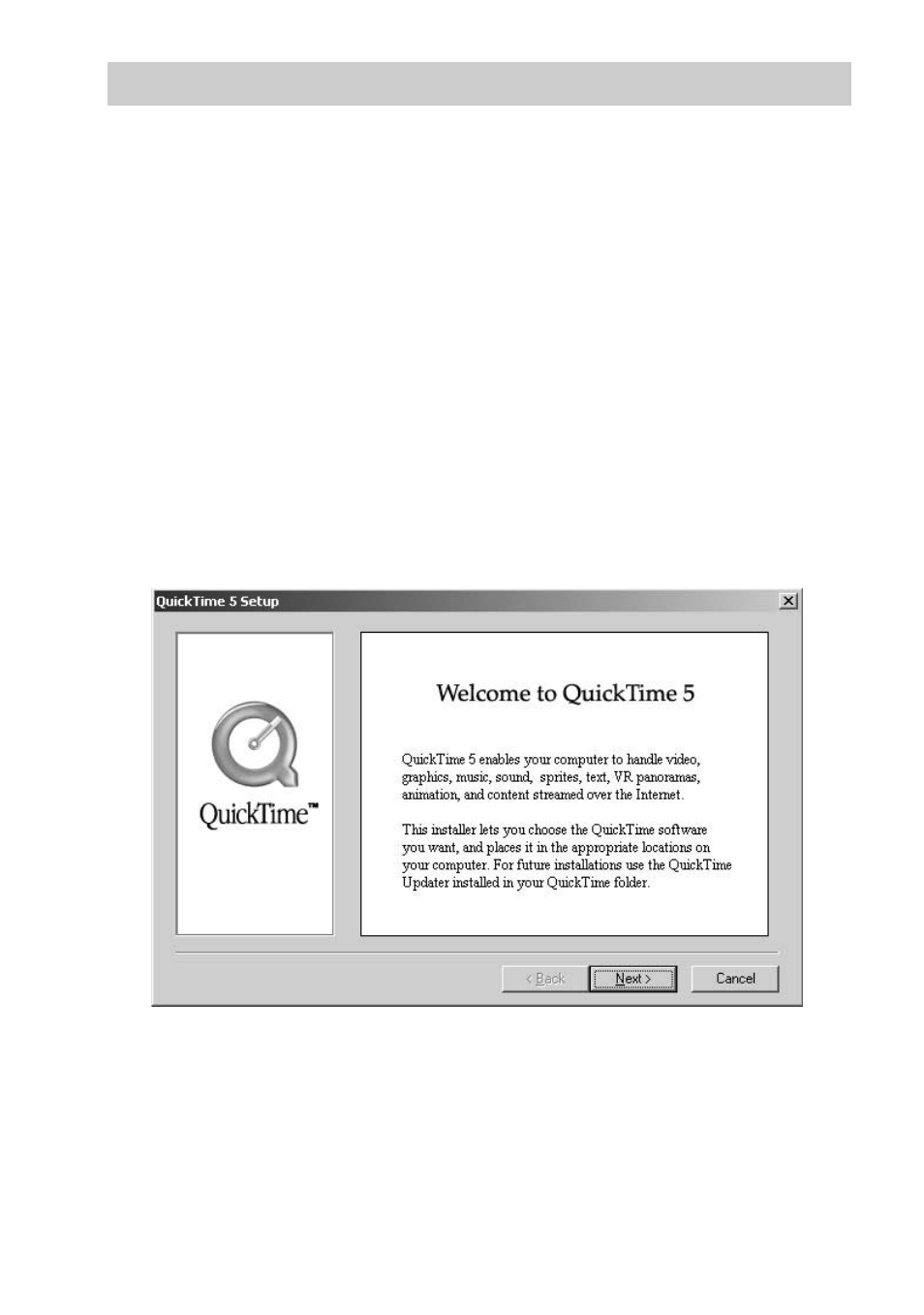 To install quicktime 5 | Sony DCR-IP7BT User Manual | Page 16 / 48