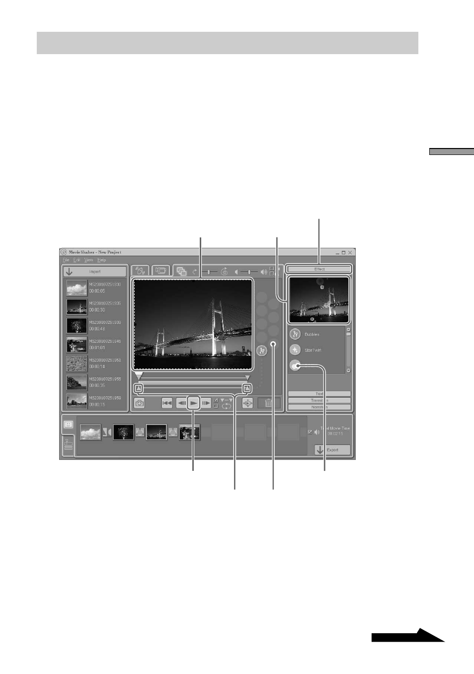 To apply effects to a scene | Sony DCR-IP7BT User Manual | Page 35 / 48