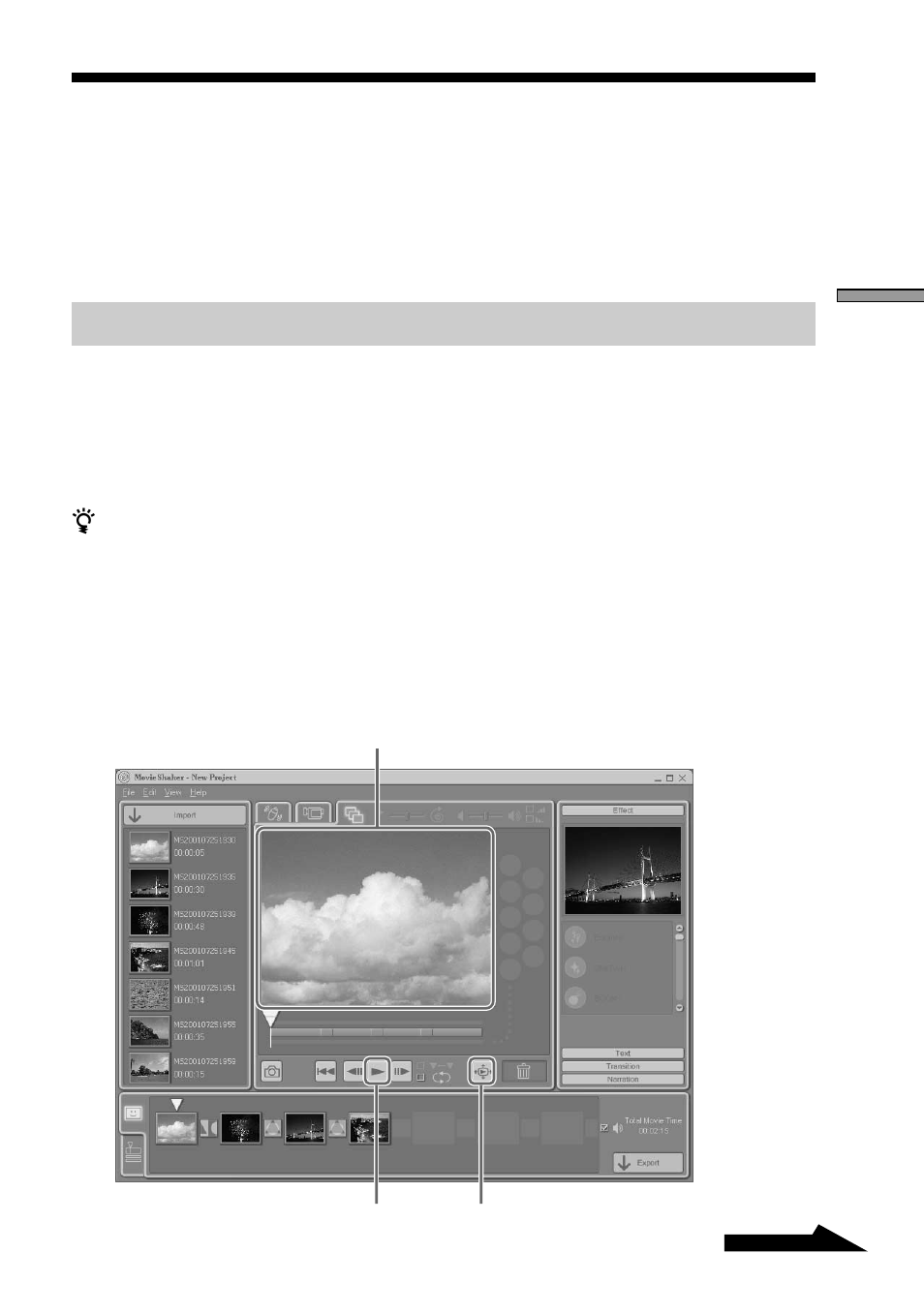 Exporting a final movie product, To preview a final movie product | Sony DCR-IP7BT User Manual | Page 41 / 48
