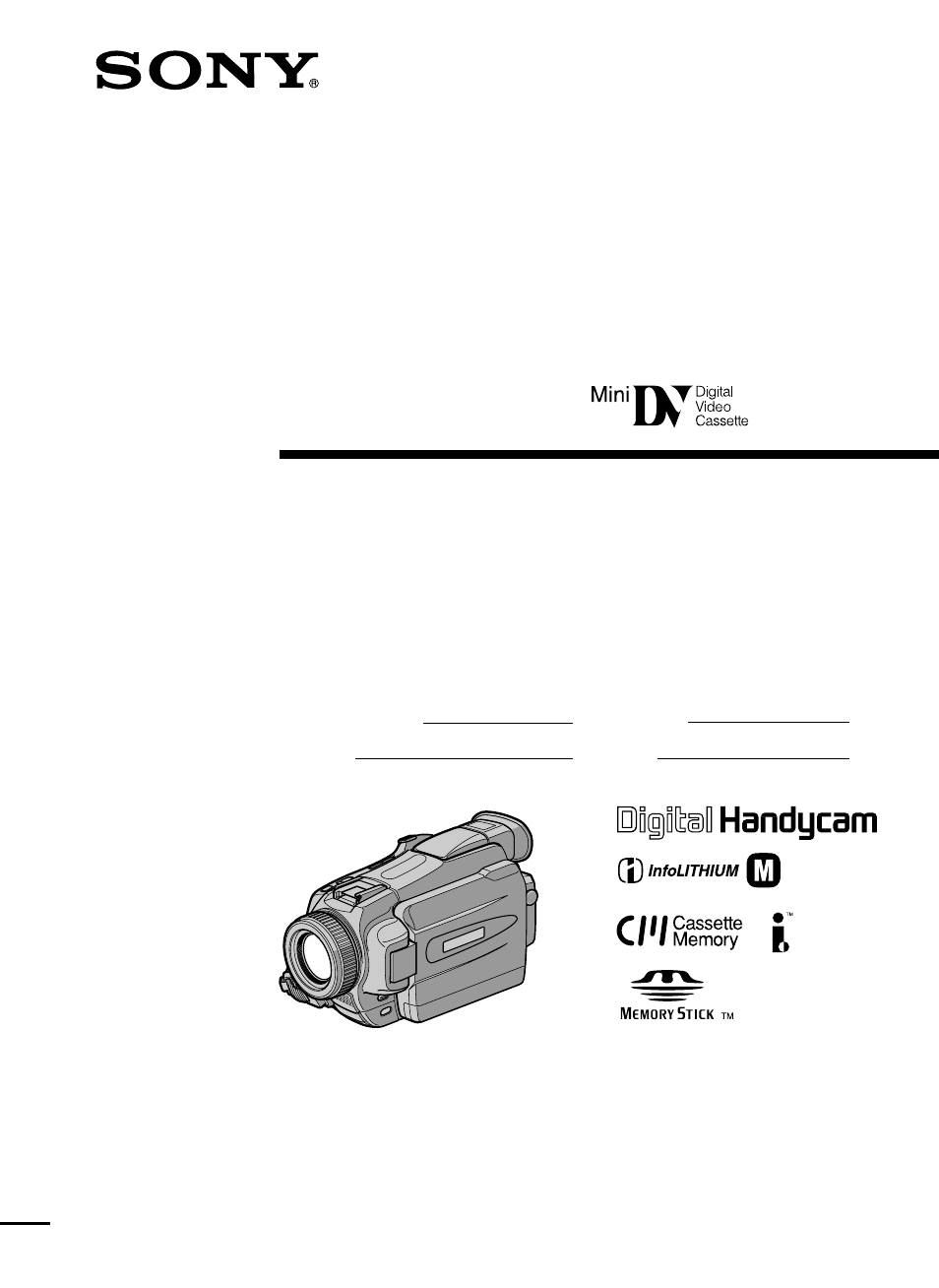 Sony DCR-TRV25 User Manual | 220 pages