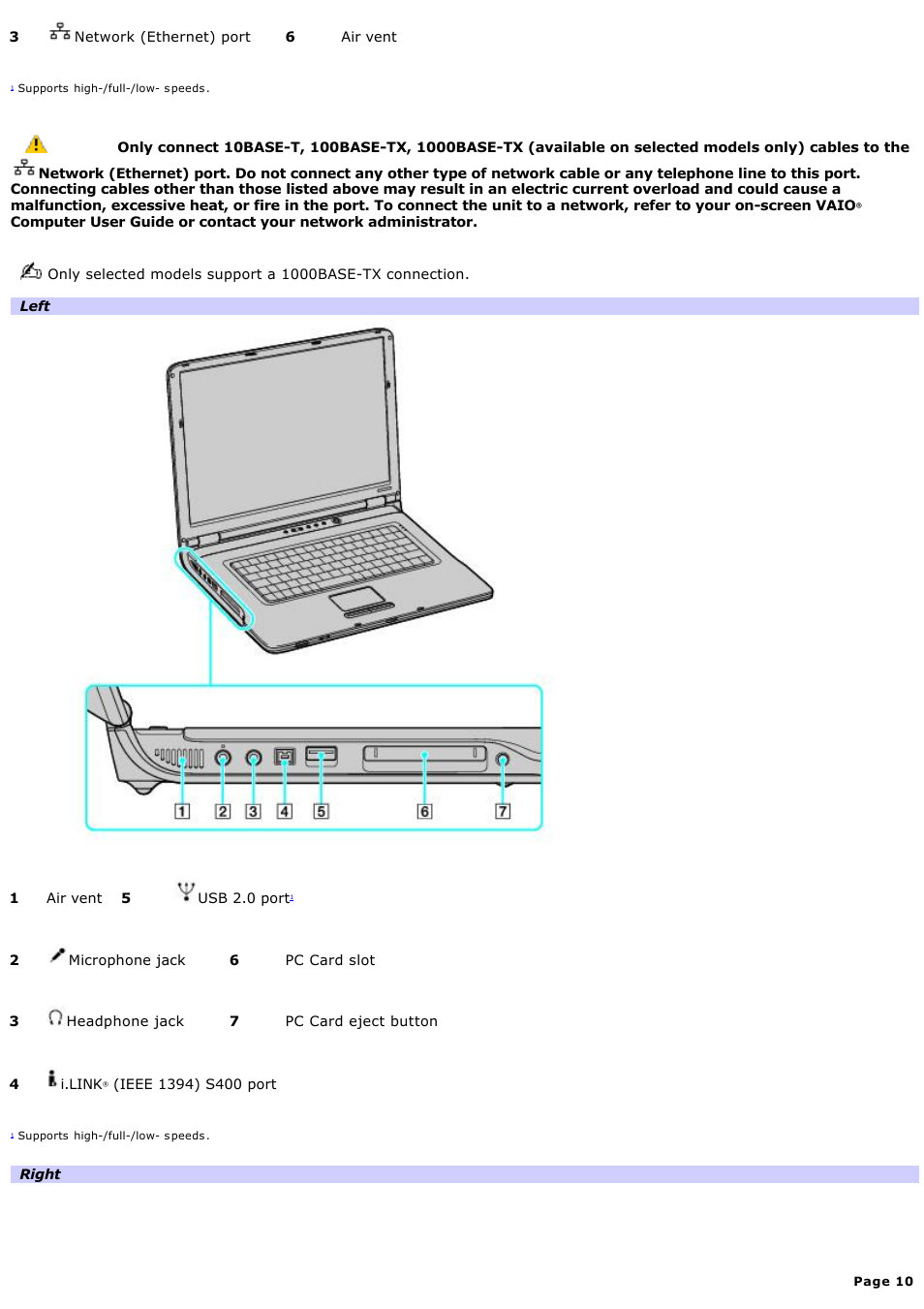 Sony VGN-A240 User Manual | Page 10 / 316