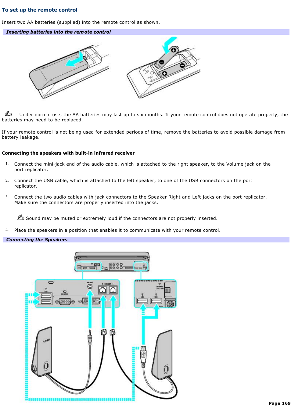 To set up the remote control | Sony VGN-A240 User Manual | Page 169 / 316