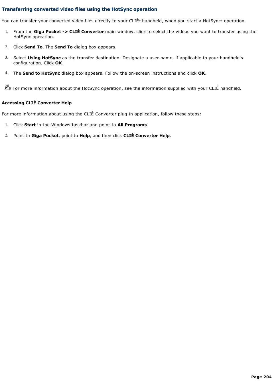 Sony VGN-A240 User Manual | Page 204 / 316