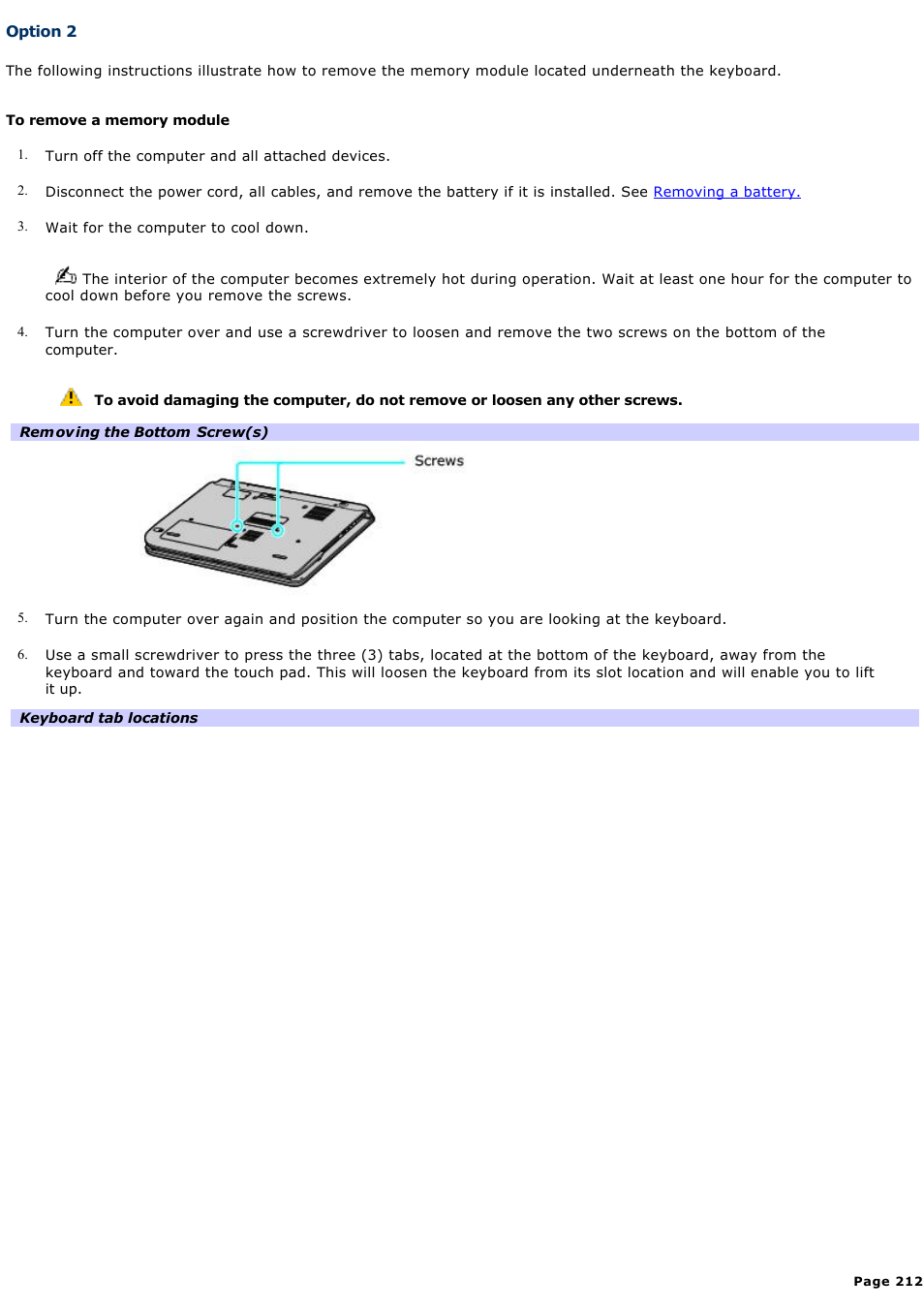 Option 2 | Sony VGN-A240 User Manual | Page 212 / 316