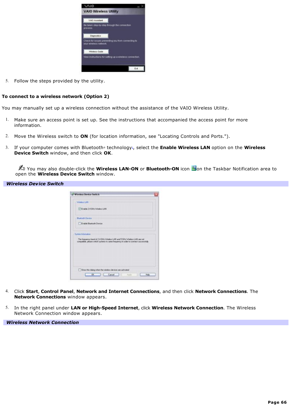 Sony VGN-A240 User Manual | Page 66 / 316