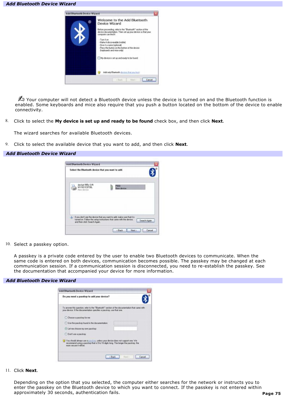 Sony VGN-A240 User Manual | Page 75 / 316
