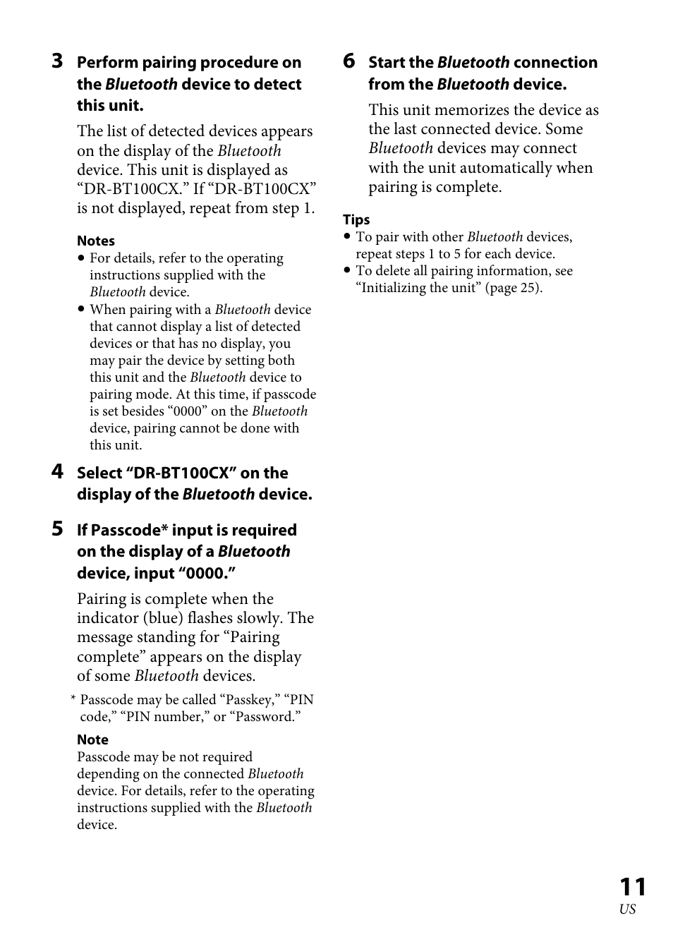 Sony DR-BT100CX User Manual | Page 11 / 56