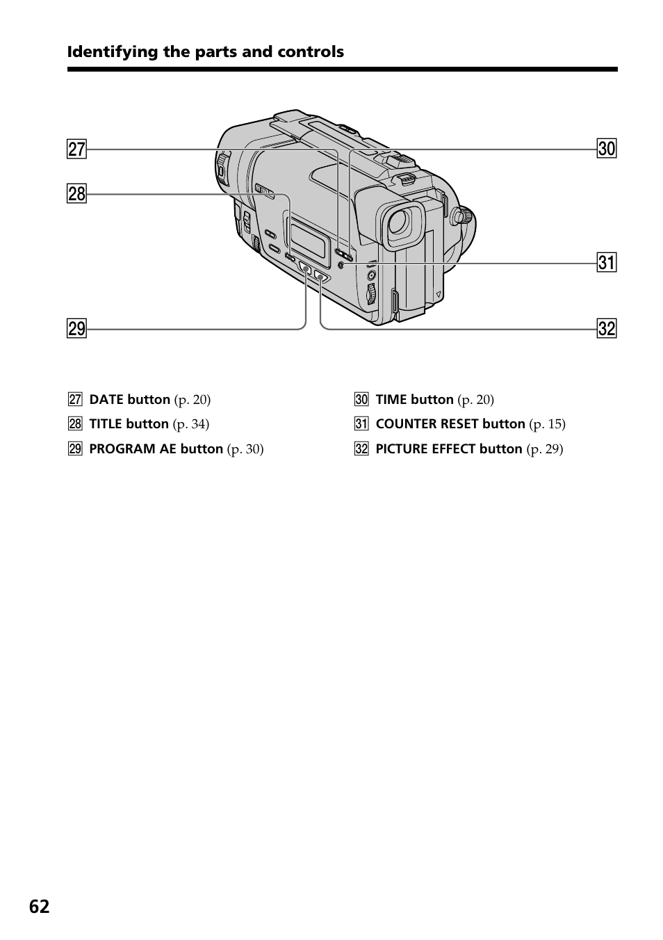 Wk wl wj e; ea es | Sony CCD-TR517WR User Manual | Page 62 / 68