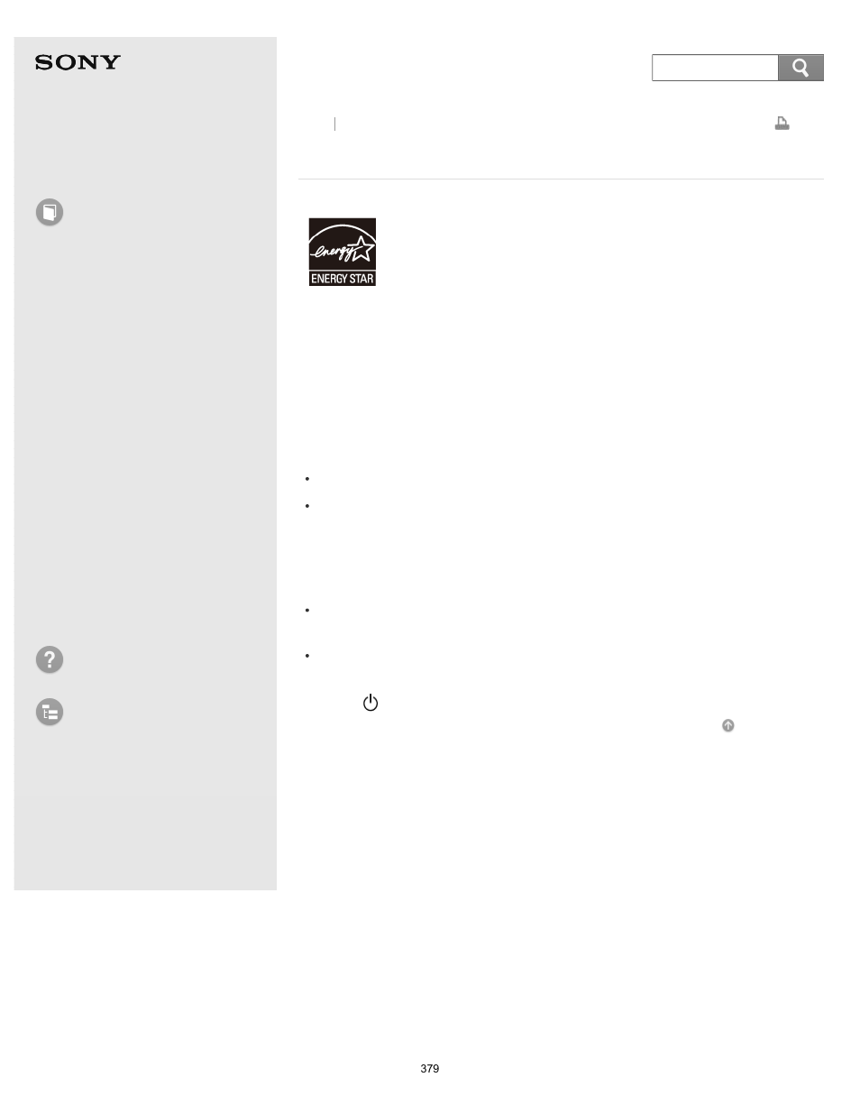 About the international energy star(r) program, User guide, How to use | Troubleshooting list of topics, E series | Sony SVE14A390X User Manual | Page 379 / 458