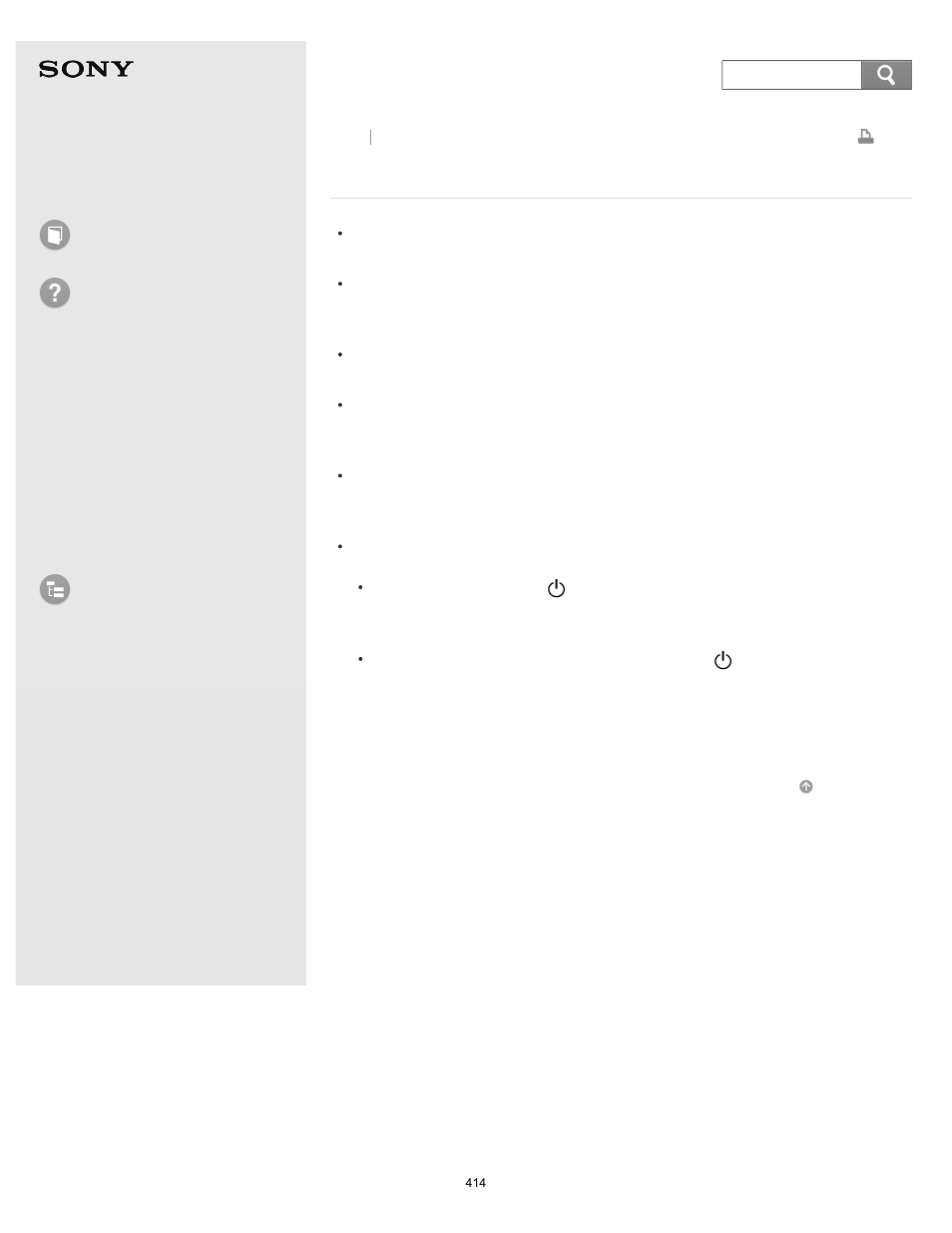 What should i do if my computer screen goes blank, User guide, How to use troubleshooting | List of topics, E series | Sony SVE14A390X User Manual | Page 414 / 458