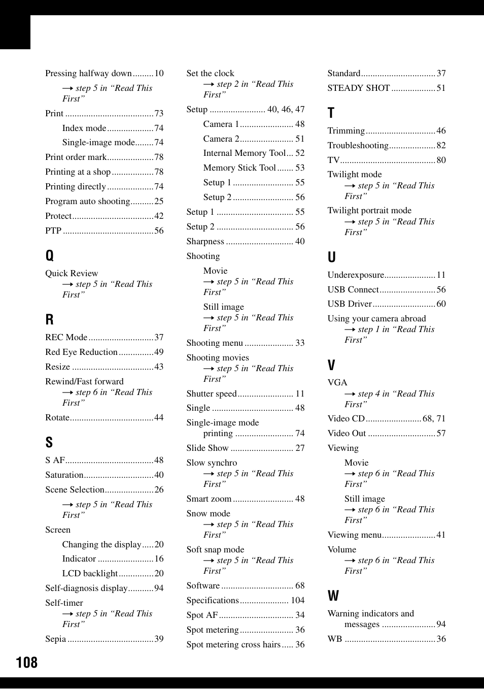 Sony DSC-T9 User Manual | Page 108 / 111