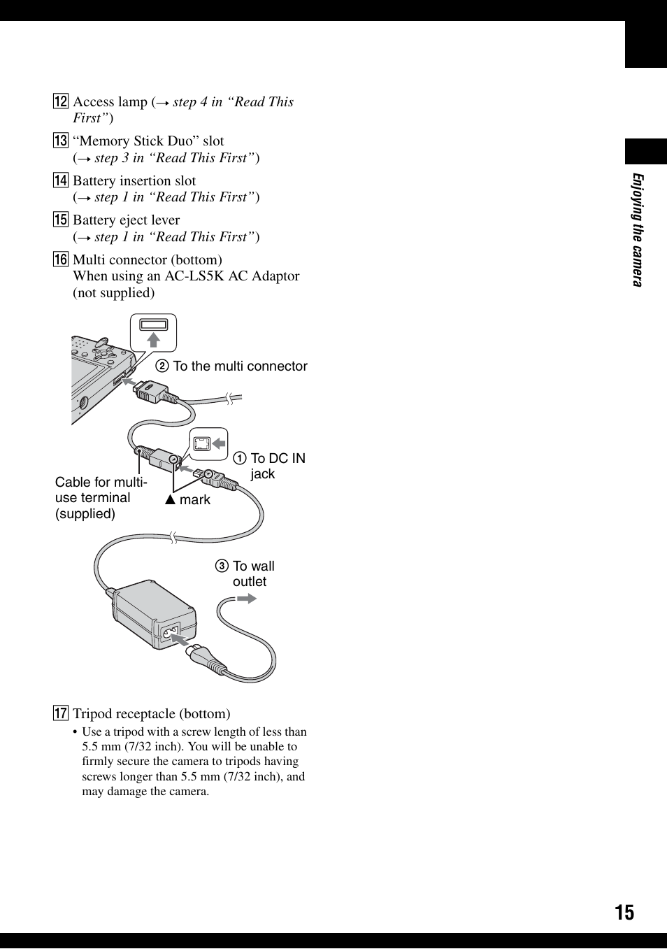 Sony DSC-T9 User Manual | Page 15 / 111