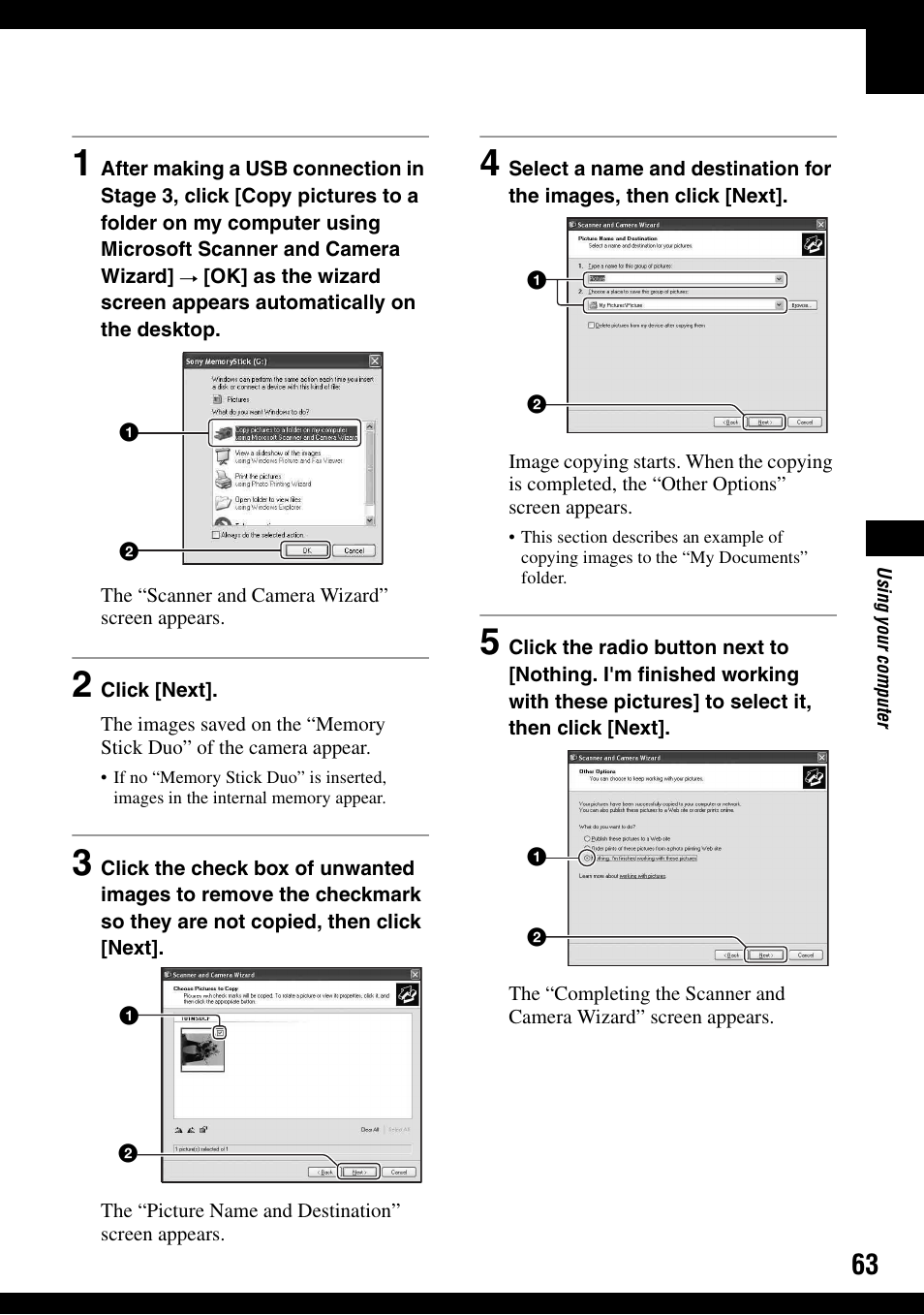 Sony DSC-T9 User Manual | Page 63 / 111