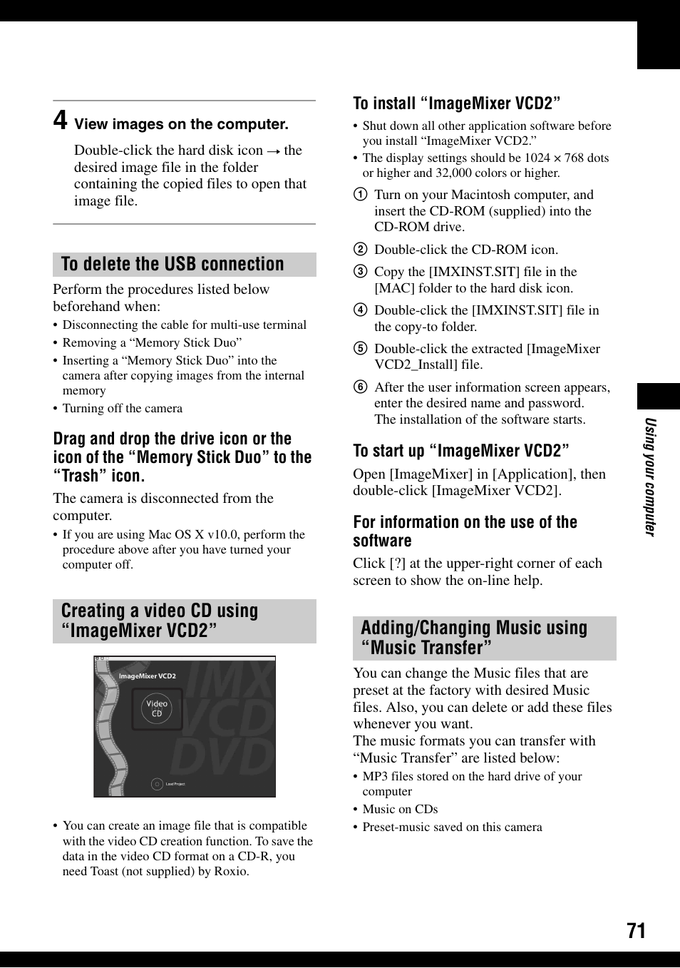 Sony DSC-T9 User Manual | Page 71 / 111