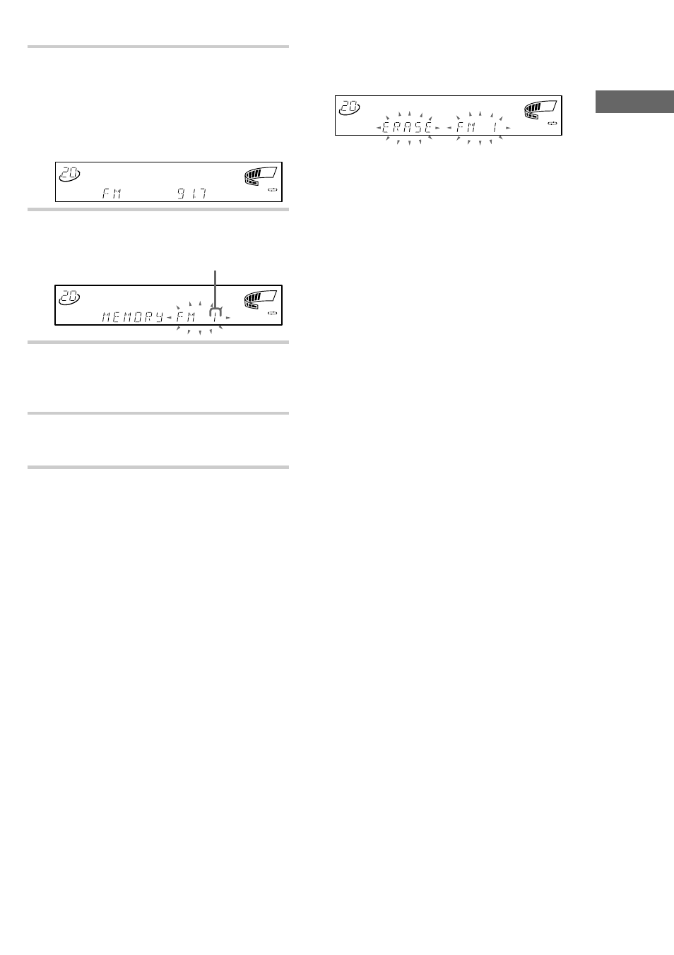 Getting started, Press enter, A preset number appears in the display | Preset number | Sony MHC-M100 User Manual | Page 11 / 56