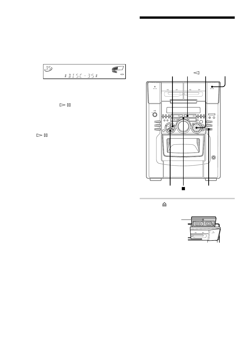 Recording a cd — cd synchro recording, Recording a cd, Playing a cd (continued) | Cd synchro recording, Xtape b h | Sony MHC-M100 User Manual | Page 16 / 56
