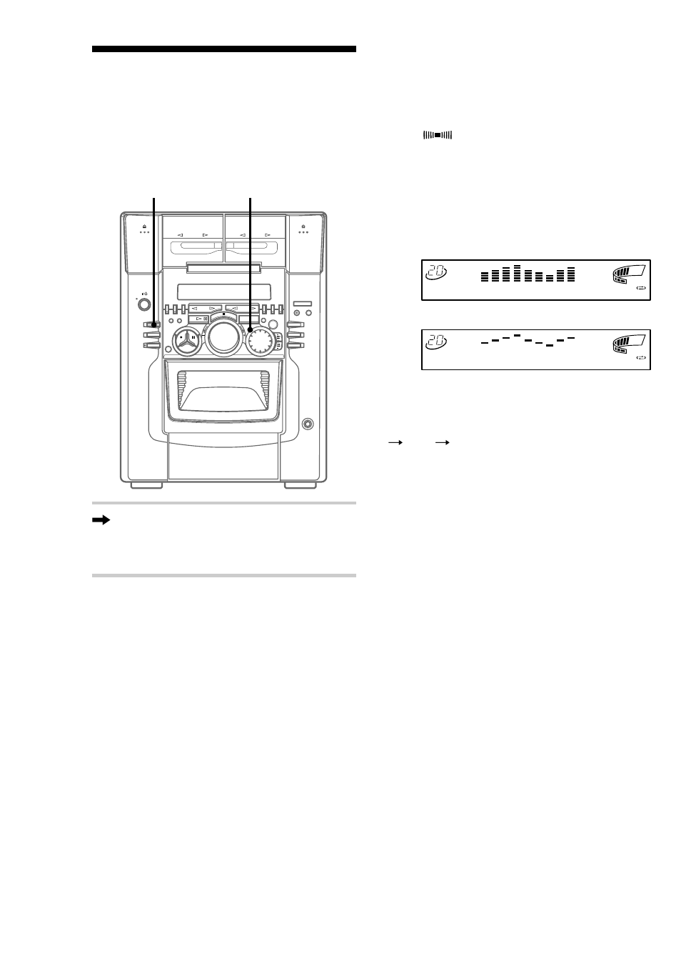 Selecting the audio emphasis, Music menu options, Display file select | Pattern 1, Pattern 2 | Sony MHC-M100 User Manual | Page 38 / 56