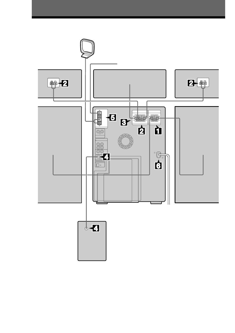 Getting started, Step 1: hooking up the system, 4getting started | Sony MHC-M100 User Manual | Page 4 / 56