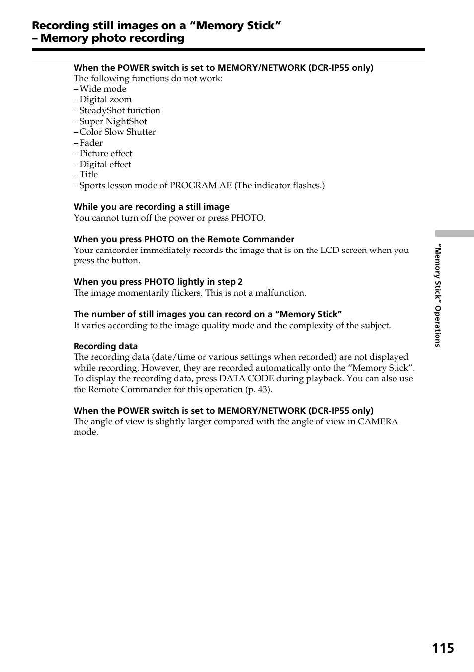 Sony DCR-IP55 User Manual | Page 115 / 216