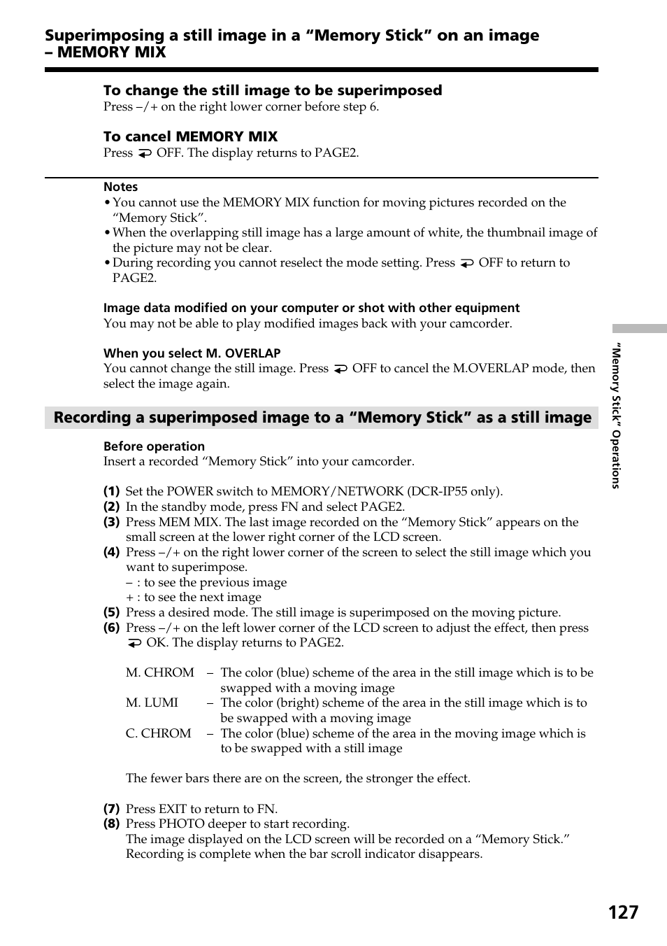 Sony DCR-IP55 User Manual | Page 127 / 216