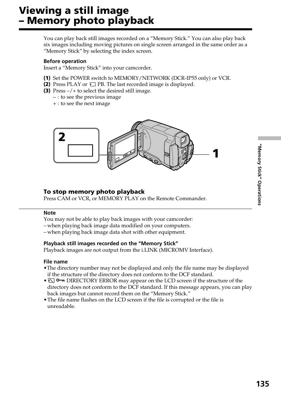 Play | Sony DCR-IP55 User Manual | Page 135 / 216