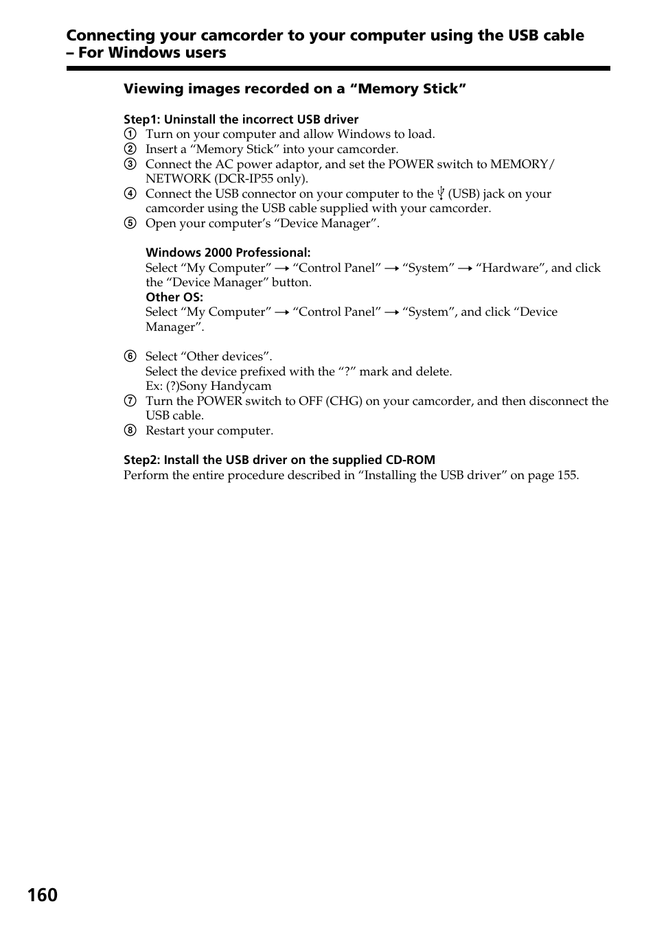 Sony DCR-IP55 User Manual | Page 160 / 216