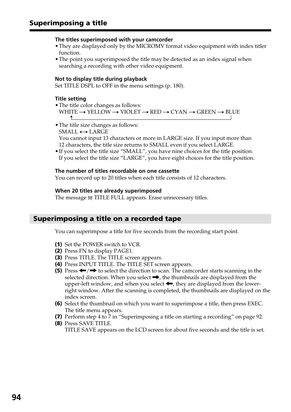 Sony DCR-IP55 User Manual | Page 94 / 216