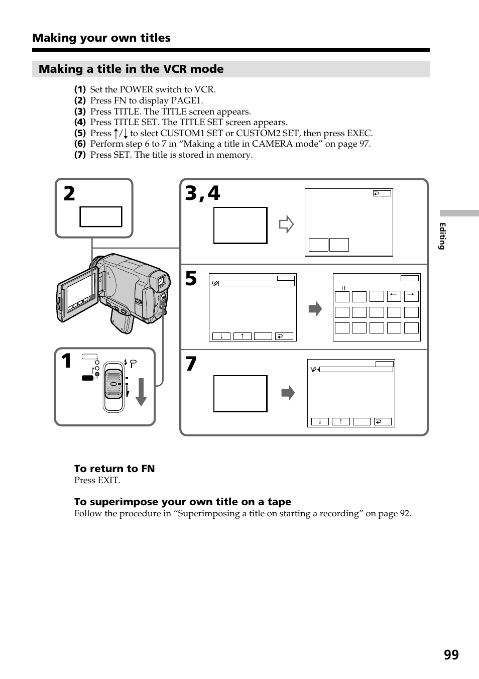 Title set | Sony DCR-IP55 User Manual | Page 99 / 216