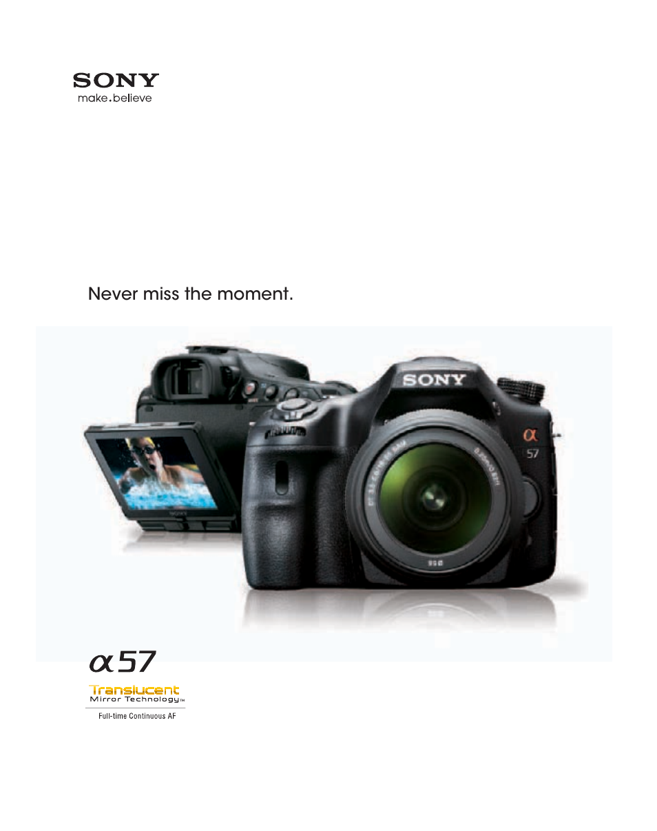 Sony SLT-A57K User Manual | 16 pages