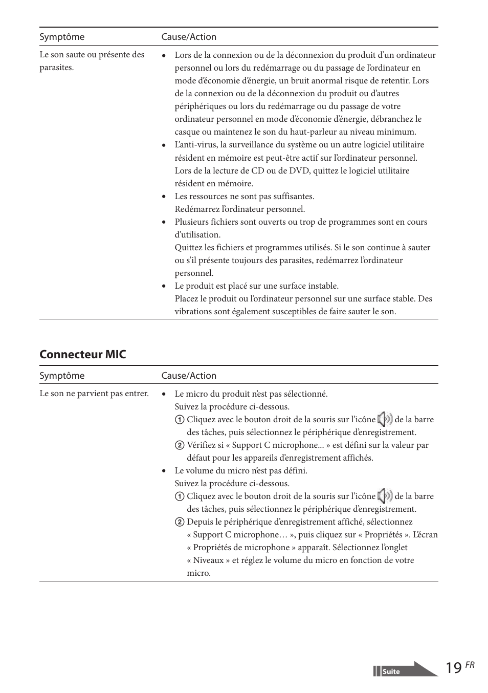 Connecteur mic | Sony VGP-UPR1 User Manual | Page 69 / 140