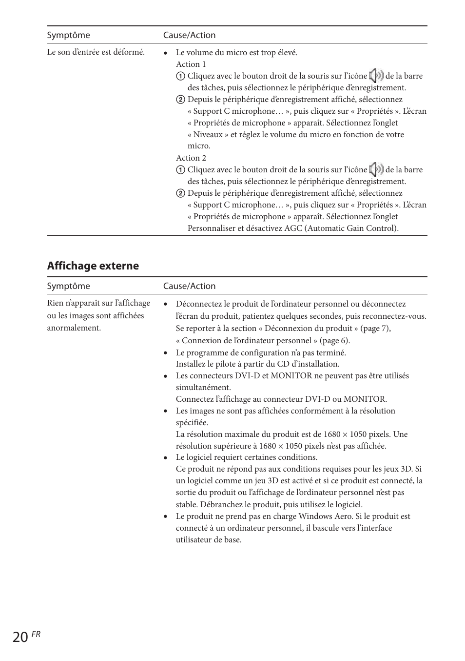 Affichage externe | Sony VGP-UPR1 User Manual | Page 70 / 140