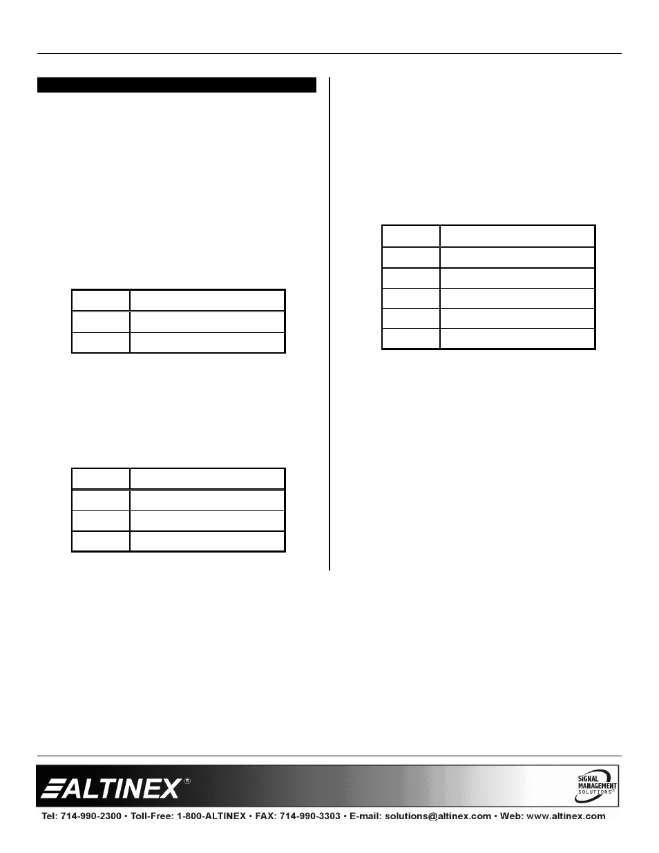 Input module | Altinex ISV3000-W User Manual | Page 8 / 9